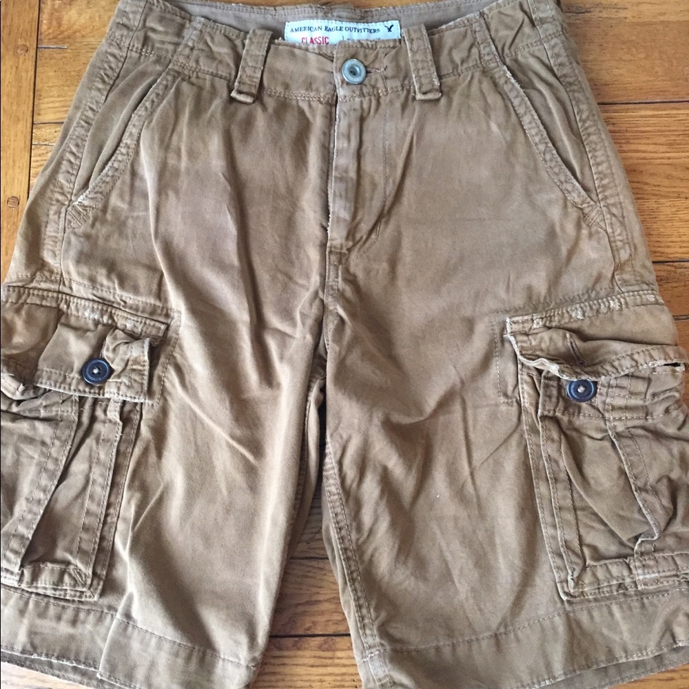 Brown American Eagle cargo shorts size 26